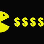 pac man chasing dollar signs